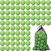 MiniInflat 80 Pack Practice Golf Balls Limited Flight 42 mm Golf Training Airflow Hollow Plastic Ball for Women Men Indoor Outdoor Driving Range Swing Practice Home