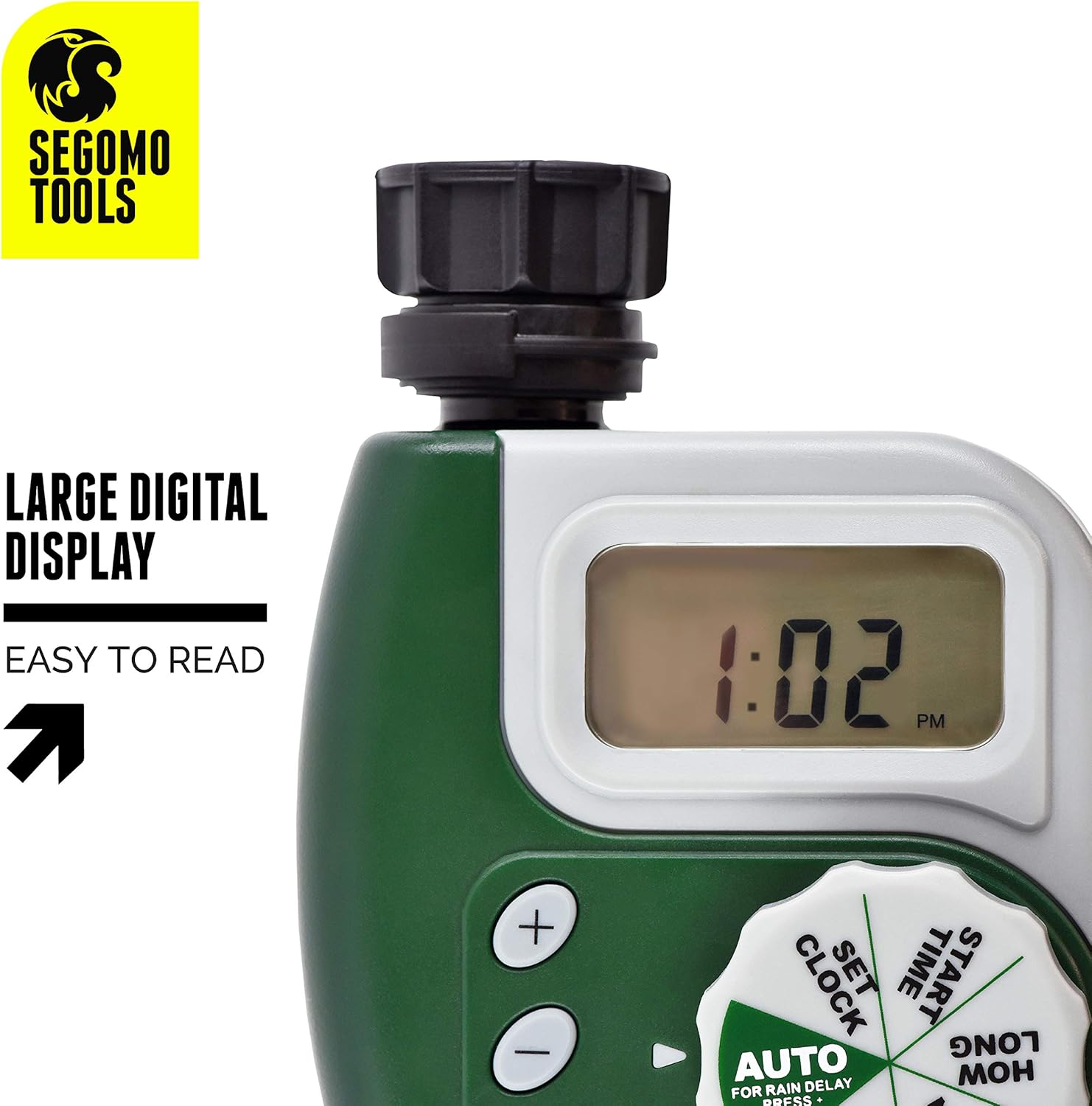 Segomo Tools Programmable and Weatherproof Single Outlet Hose Faucet Digital Watering Timer - WT1: Home & Kitchen