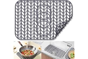 JOOKKI Sink Protectors for Kitchen Sink 16x12 & 18x12 & 19x13 & 24x12.5 & 26x14 & 28x14 & 29x15,Silicone kitchen sink mats pr