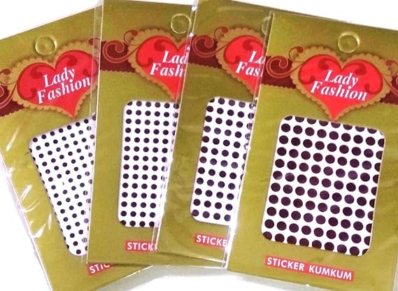 My.Shop Maroon Bindis Round Shape Velvet Small Bindi Tikka for Girls Women Ladies