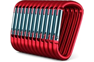 GOLD LION GEAR Carabiner - 3" Aluminum Carabiner D Shape Buckle Pack, Keychain Clip, Spring Snap Key Chain Clip Hook Buckle