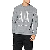 Armani Exchange mens Icon Project Embroidered Pullover Sweatshirt