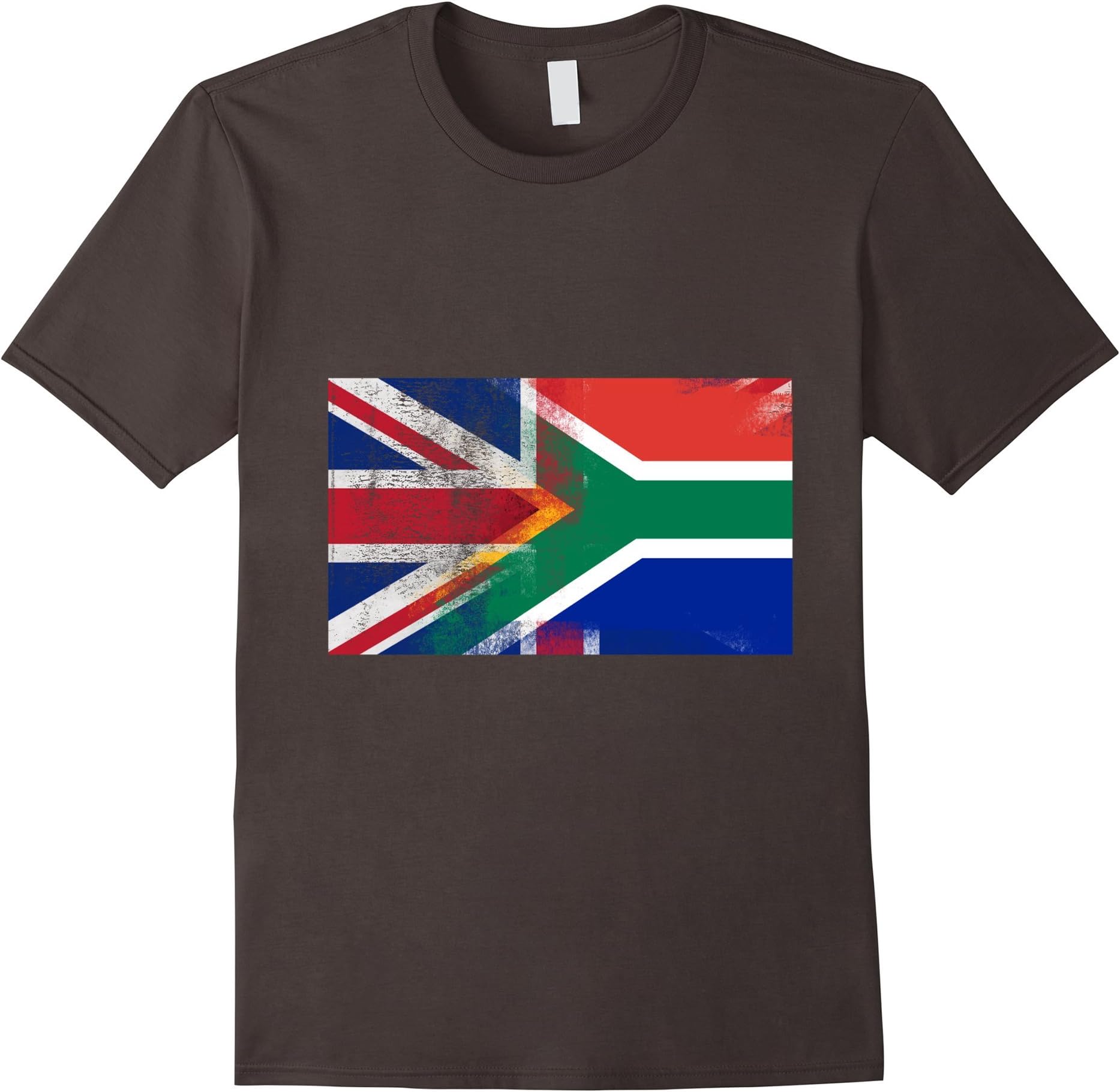 Mens British South African Half South Africa Half UK Flag Shirt Medium Asphalt