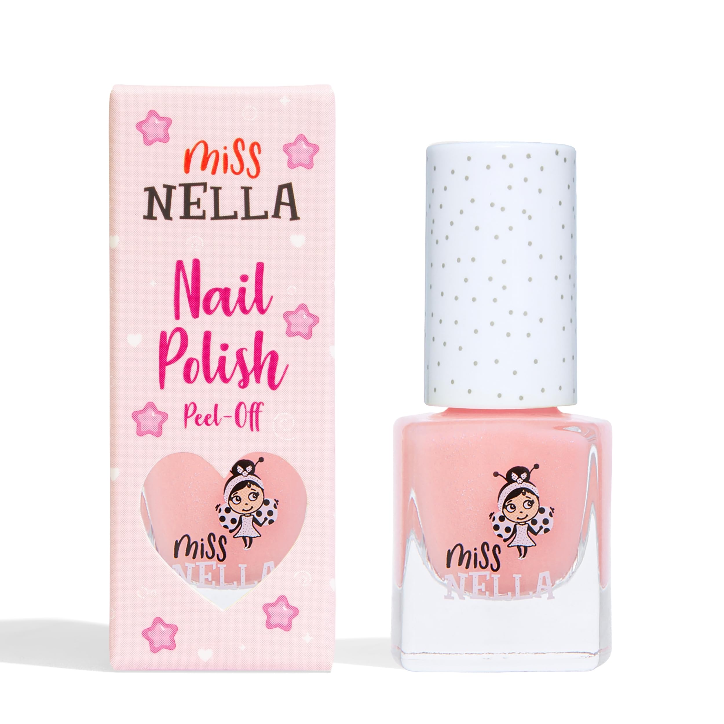 Miss Nella CHEEKY BUNNY – Safe light pink Nail Polish for Kids, Non-Toxic & Odor Free Formula for Children and Toddlers, Natural Water Based for Easy Peel Off