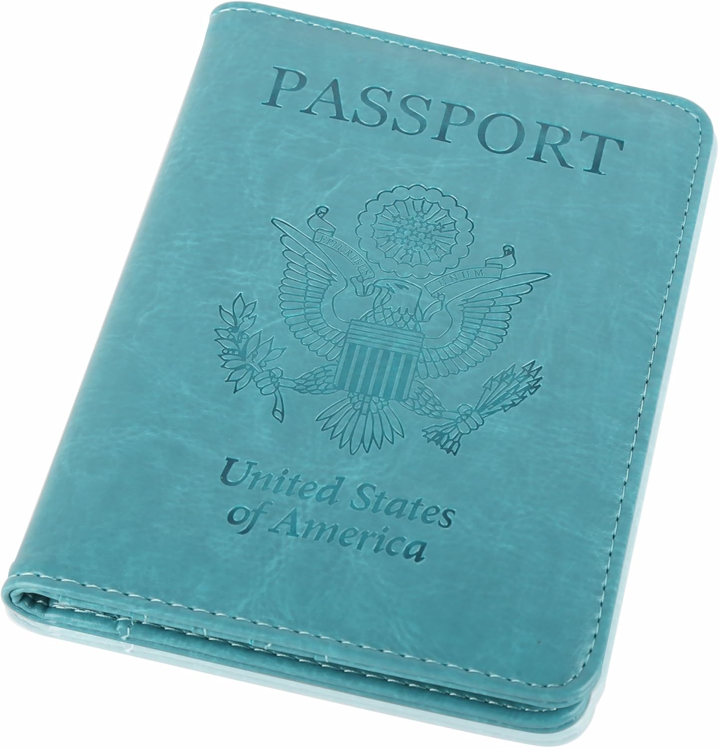  | GDTK Leather Passport Holder Cover Case RFID Blocking Travel Wallet (Sky Blue) | Passport Covers