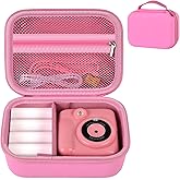Againmore Universal Kids Camera Case Compatible for ESOXOFFORE/for GKTZ/for WEEFUN/for Anchioo/for MINIBEAR Instant Print Camera, Digital Video Cameras Bag for Photo Papers & Accessories-Pink