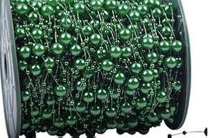 KAOYOO 200 Feet Artificial Pearls String Beads Chain Garland Flowers Wedding Party Decoration