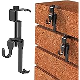 Lewufe Stainless Steel Brick Wall Clips, Brick Hooks Clamp Outdoor Heavy Duty 1-3/4" to 2-1/2" Brick Hook Brick Hangers No Drill, 6 Packs