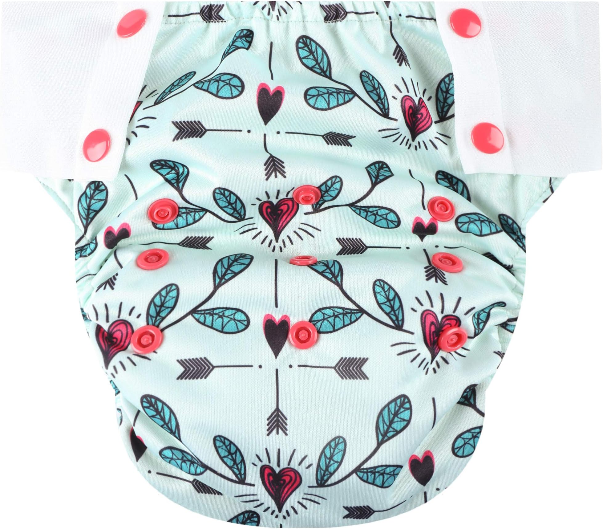 HappyEndings Big Kid Pull On Reusable Cloth Diapers/Training Pants Special Needs (Large, (Fits 45-65 Pounds), Cupid's Arrows)