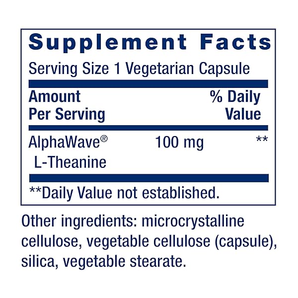 LIFE EXTENSION L-THEANINE, 100 MG, 60 VEGETARIAN CAPSULES — SUPPORTS A CALMING & MOOD ENHANCING EFFECT, AMINO ACID DERIVED FROM TEA – GLUTEN-FREE, NON-GMO