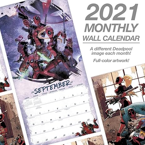 Day Dream Calendars 2021 Marvel S Deadpool Wall Calendar 12 X 12 Monthly Ddw14428 Amazon Co Uk Office Products deadpool calendar 2021 uk