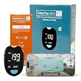 HeartsCare C1 Plus Total Cholesterol Meter Test Kit at Home with TC 10 count with 3D bluetooth HeartsHome app.