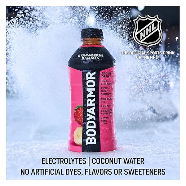 BODYARMOR SPORTS DRINK, BLACKOUT BERRY, ELECTROLYTE DRINK HYDRATION, 16 FL OZ BOTTLES (12 PACK), FLAVORED COCONUT WATER WITH B VITAMINS & ANTIOXIDANTS