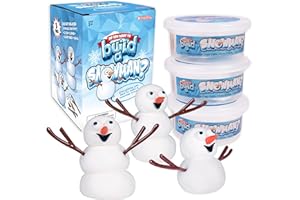 Kangaroo 3 Pack Build a Snowman Kit Snowballs Toys for Kids Stocking Stuffers - Snow Play Winter Toys Christmas Crafts DIY - Snow Man Kit Outdoor Modeling Clay Craft - Xmas Stocking Stuffers for Kids