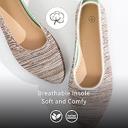 BABUDOG Womens Memory Foam Flats Shoes,Breathable