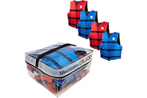 BLUESTORM Universal General Boating Life Jacket for Adults | US Coast Guard (USCG) Approved Type 3 Universal Foam Life Vest Preserver (PFD)