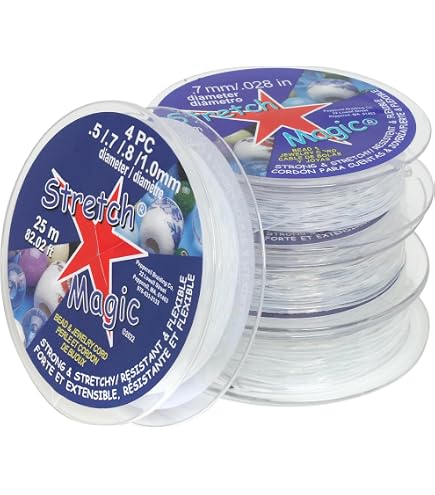 Powercord Elastic Clear 0.8mm Bobine 25 Mètres - Cordon Élastique Transparent