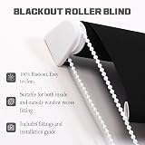 Funky Gadgets Thermal Blackout Roller Blind 120x165 cm Easy Fit Easy Install view 7