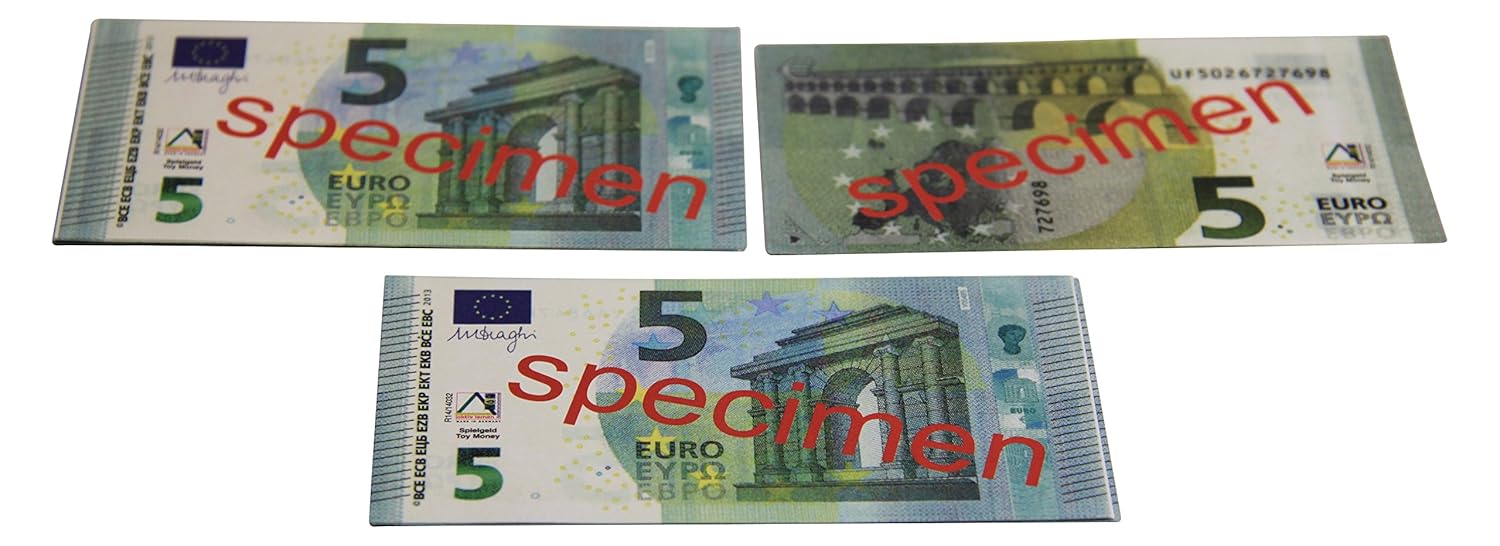 WISSNER active learning 100 Banknotes 5 Euro, In a Poly Bag, Multi-color