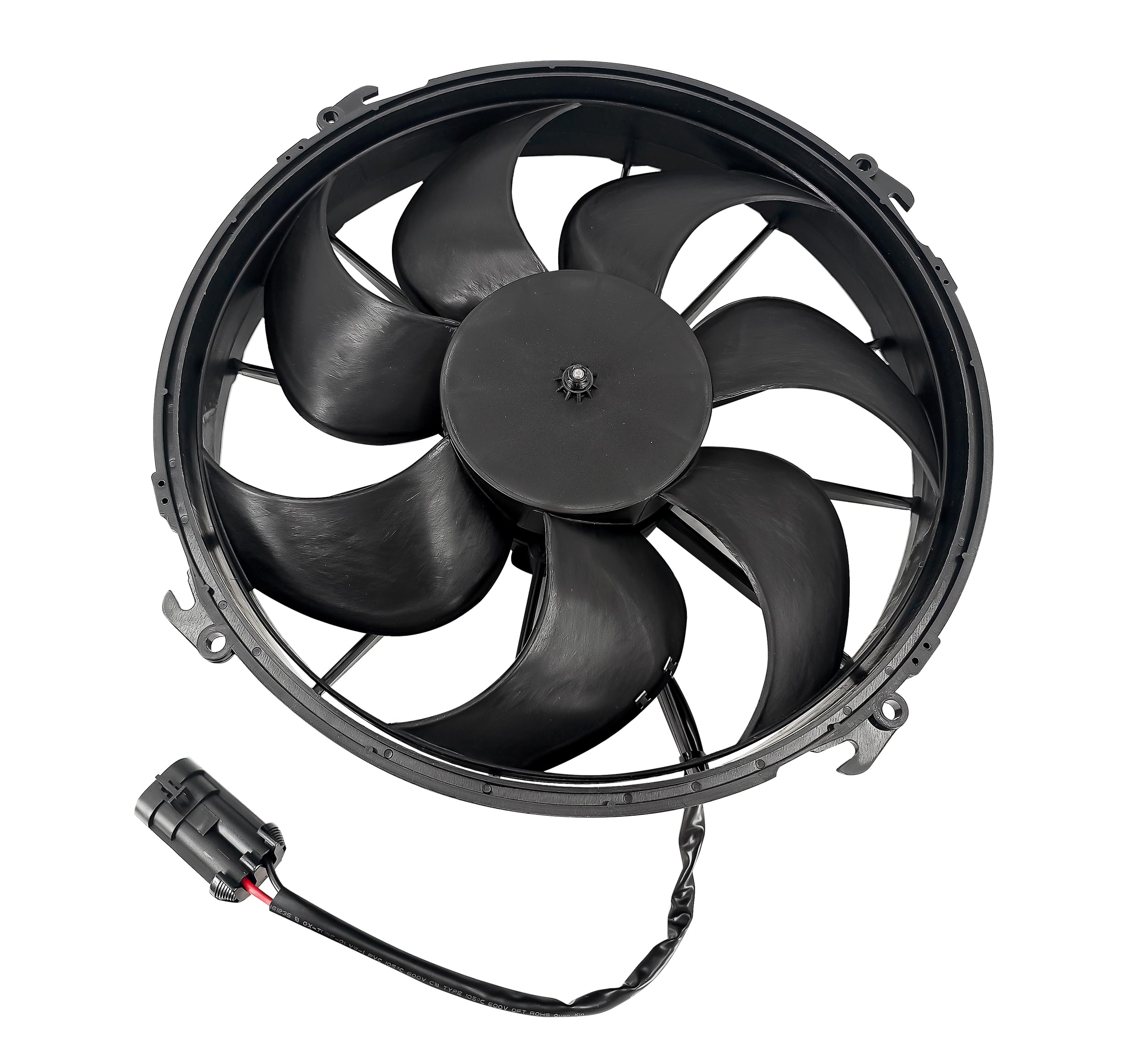 Photo 1 of 30103202 12" Puller Fan - High Output Puller Fan 1800 RPM 12 Volts 66 Amp 7 Curved Blade 1870 CFM Compatible with Motorcycle, ATV and Oil Cooler Replacement by Spal VA01-AP90/VLL-66A