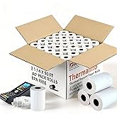 (50 Rolls) 2 1/4 X 50' BPA-Free Thermal Paper Receipt Rolls Fits All Mini Clover Flex, Square Terminal POS Cash Register Printers Paper For Credit and Debit Card Machine 57mm