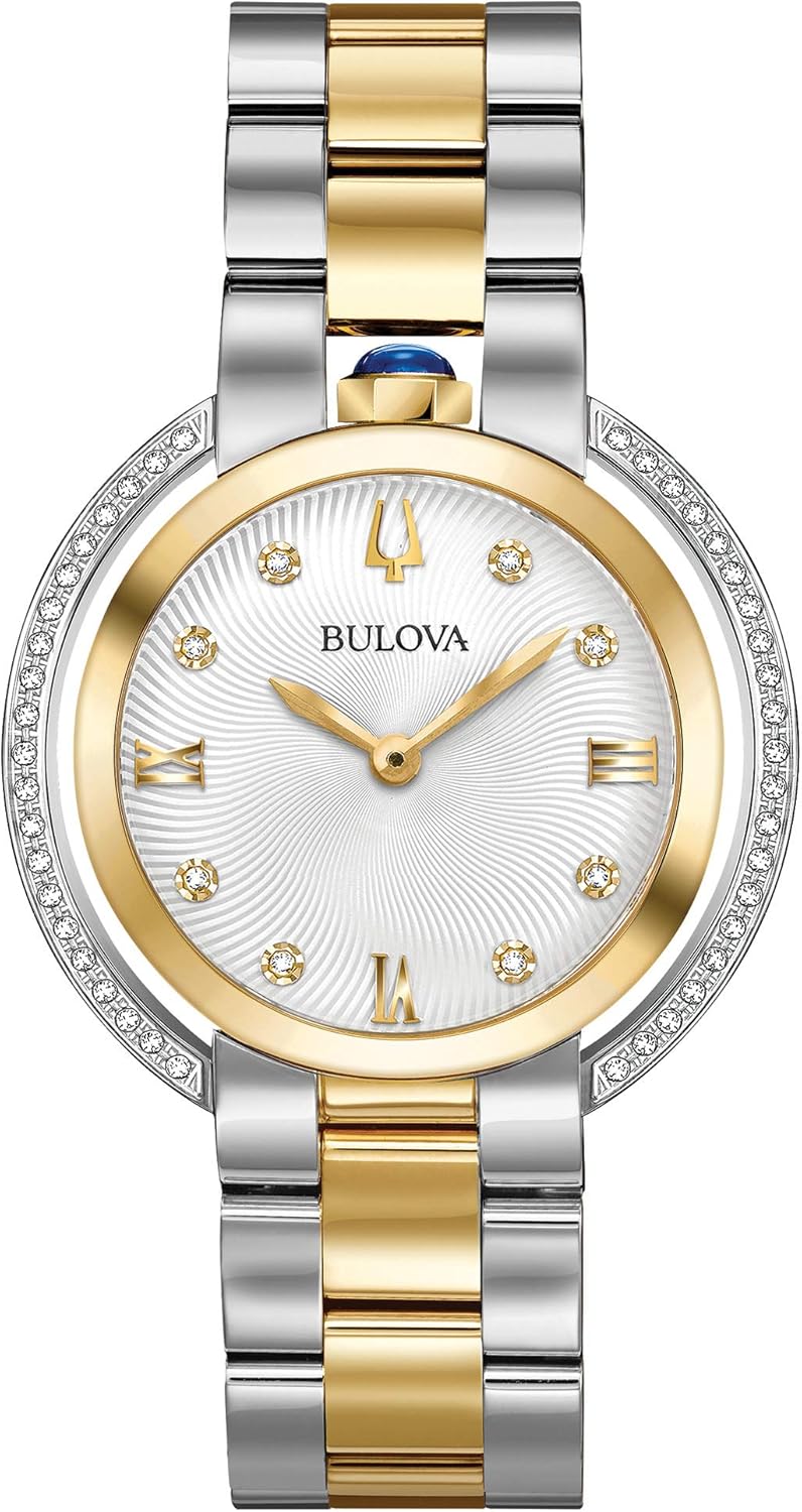 Ladies' Bulova Rubaiyat Diamond TwoTone Yellow Gold Tone