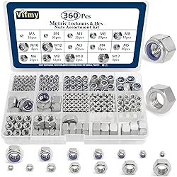 Vifmy Metric Hex Nuts&Locknuts Assortment