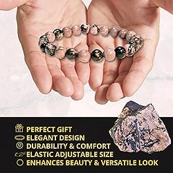 Rhodonite Gem Semi Precious Beads Bracelet
