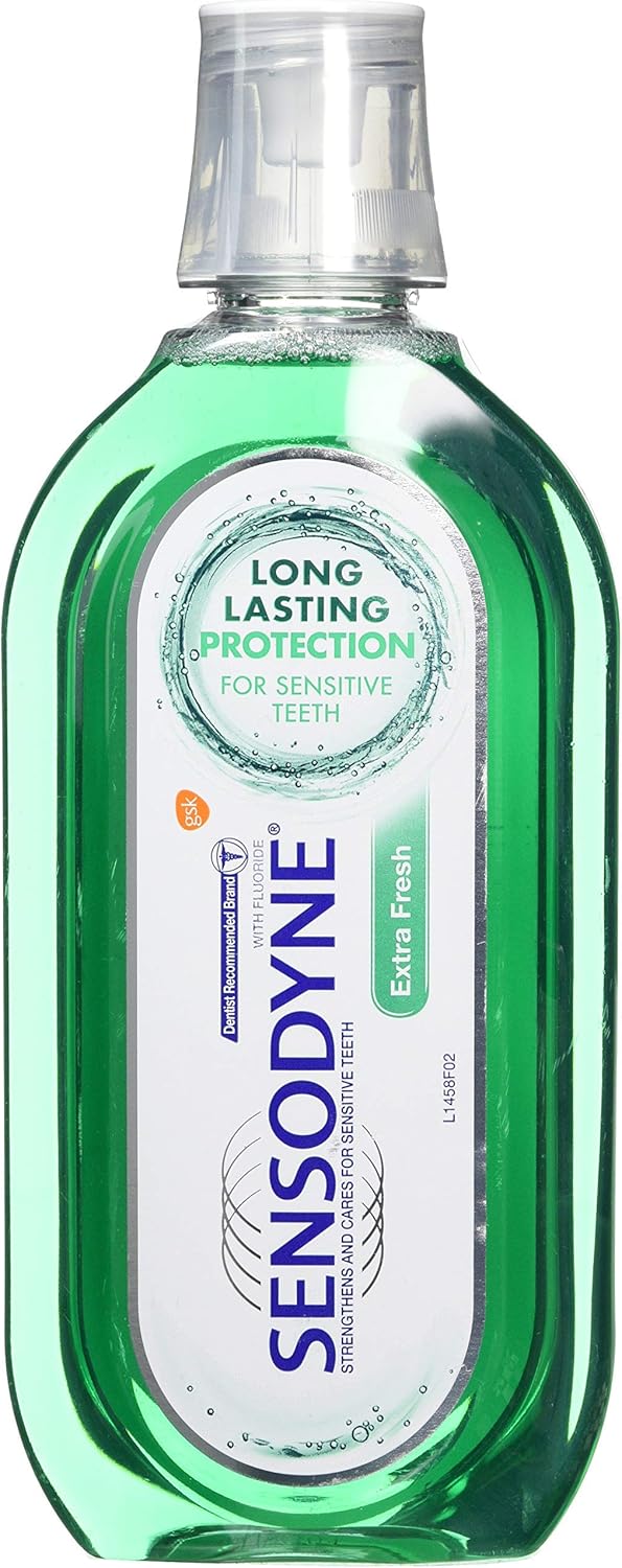 Sensodyne Mouthwash for Sensitive Teeth, Alcohol Free Mouth Wash, Extra