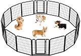 Yaheetech Lightweight Dog Playpen 16 Panels 80cm Fence Exercise Pen Portable