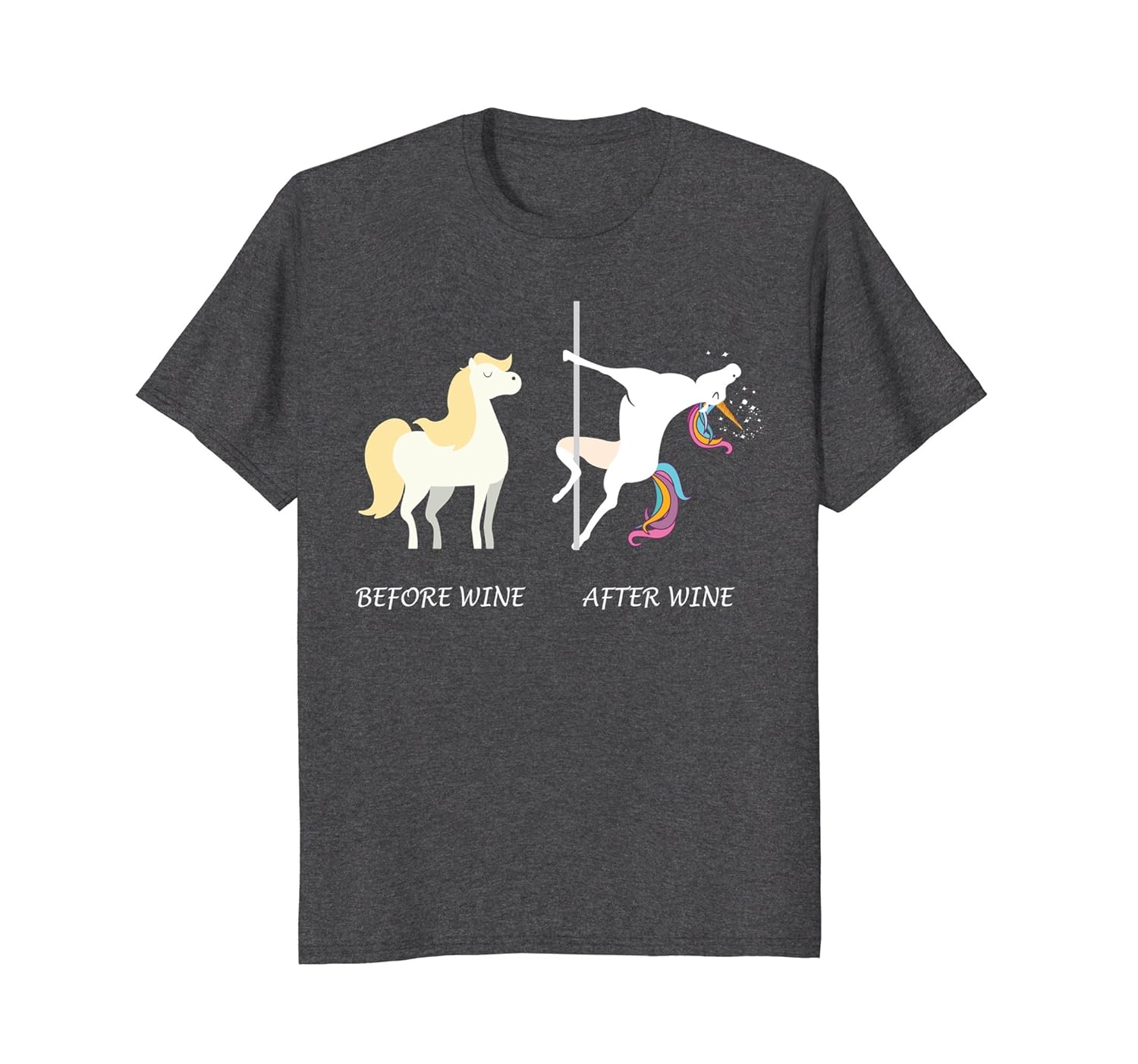 Funny Unicorn Before Wine After Wine T Shirts Gift 2018 Teehay
