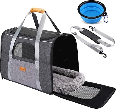 Morpilot Pet Carrier Bag Portable Cat Carrier Top Opening Breathable Mesh 9kg