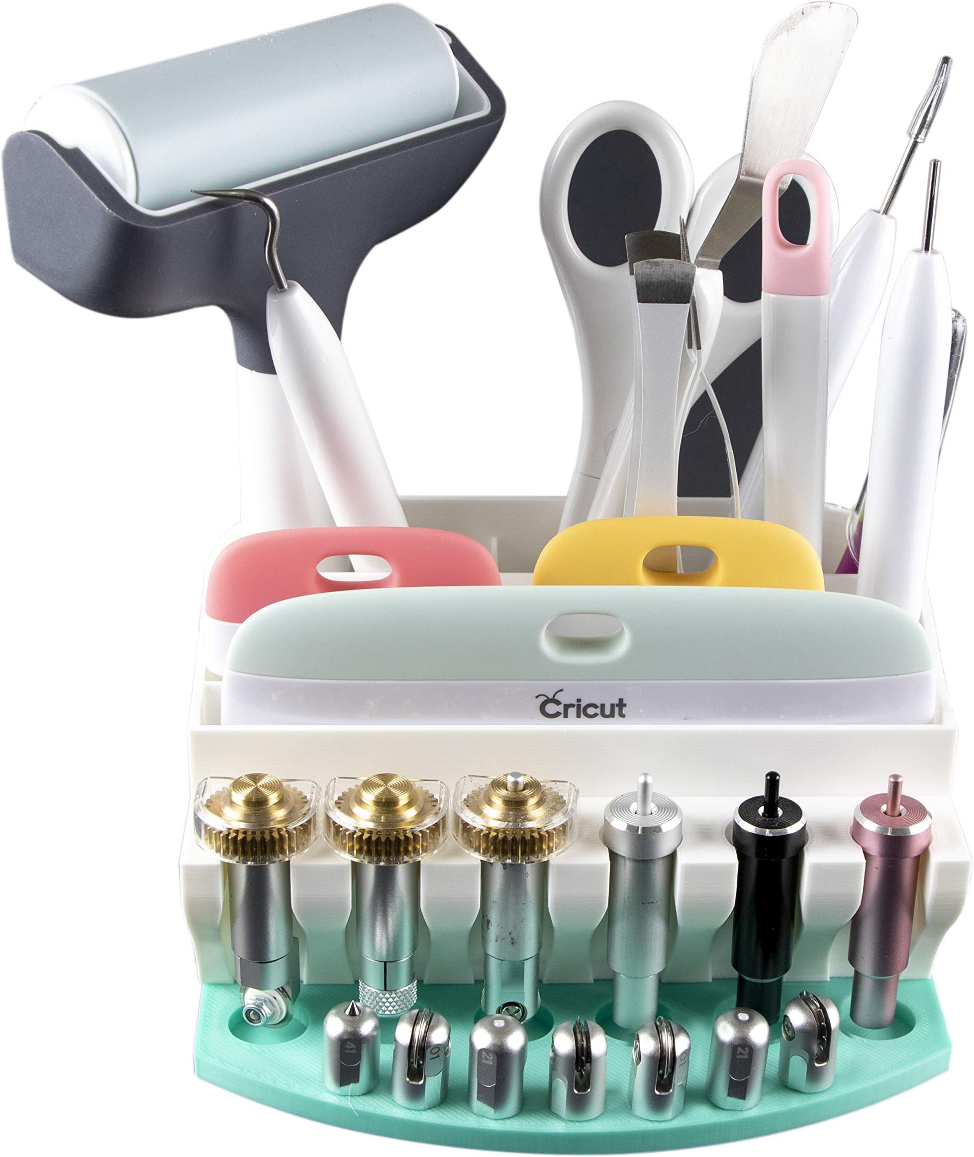 Tool Holder and Organizer for Cricut Tools and Accessories | Cricut Blades Caddy | Adaptive Tools Holder Organizer (Mint)