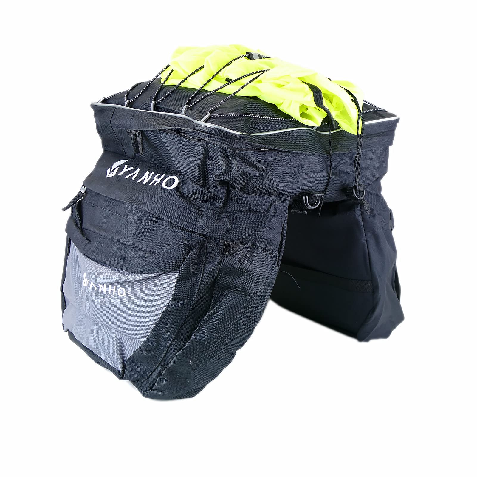 PrimeMatik - Black sailcloth saddlebags for bicycle