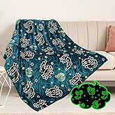 Axolotl Gifts for Kids Axolotl Blanket Glow in The Dark Blanket Cute Animal Salamander Toys Throw Blankets Soft Fleece Bedding Blankets 40"×50"