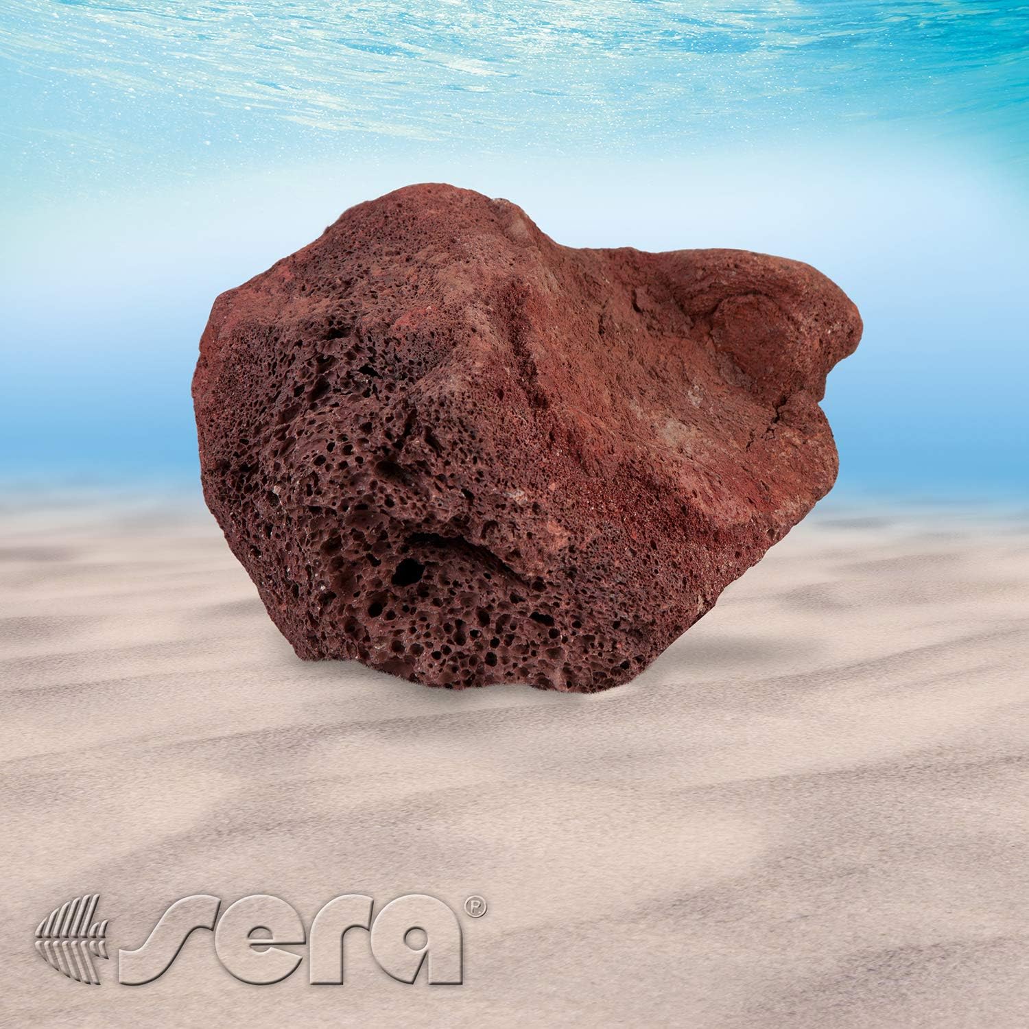sera Rock Red Lava L 16-23 cm - Dark Red Lava Stone with Porous Surface, L (Stück von 16 bis 23 cm)