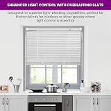 FURNISHED White Venetian Blinds 25mm PVC Slats Easy Fit 55W x 150L cm view 4