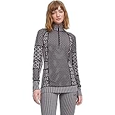 Kari Traa Smekker Half Zip Women's Base Layer Top - 100% Merino Wool Fitted Long Sleeve Knit Thermal Shirt