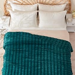 NEWCOSPLAY King Blanket for Couch Dark Teal Super