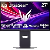 LG 27G850A-B 27-inch Ultragear 4K UHD (3840 x 2160) IPS Gaming Monitor, Dual-Mode 240Hz, 1ms, NVIDIA G-Sync Compatible, AMD FreeSync Premium Pro, VESA DisplayHDR 600, HDMI, DisplayPort 2.1, Black