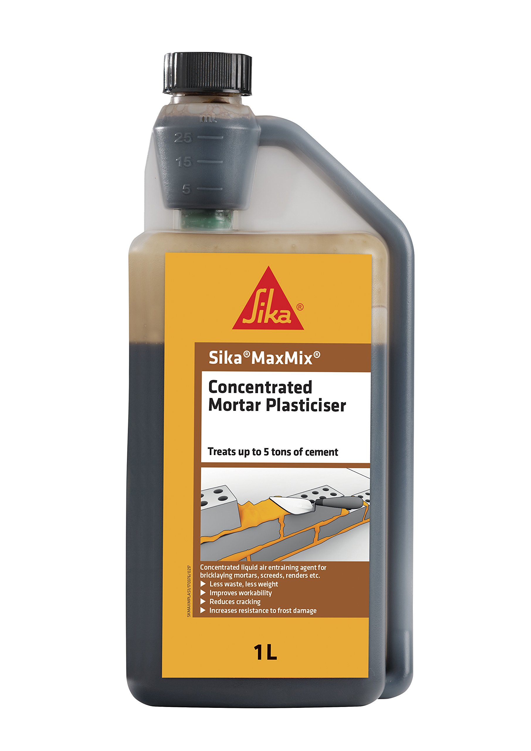 Sika MaxMix Concentrated Mortar Plasticiser Admixture, 1 Litre