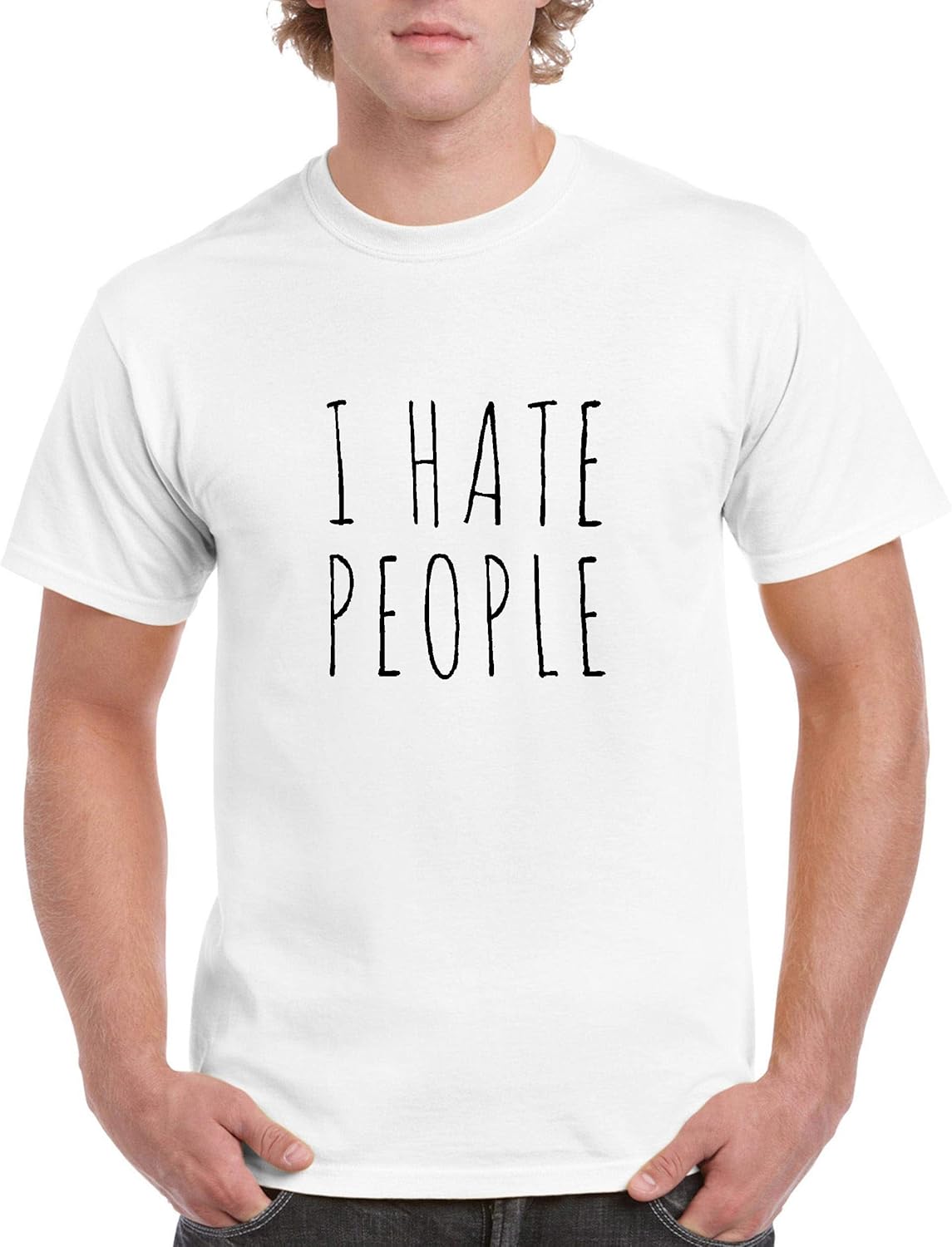 Olypia I Hate People Classic T Shirt, Funny Antisocial Tee Short Sleeve