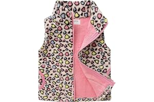 Mud Kingdom Boys Girls Polar Fleece Vest Winter Thick Warm Outerwear Funny Cartoon