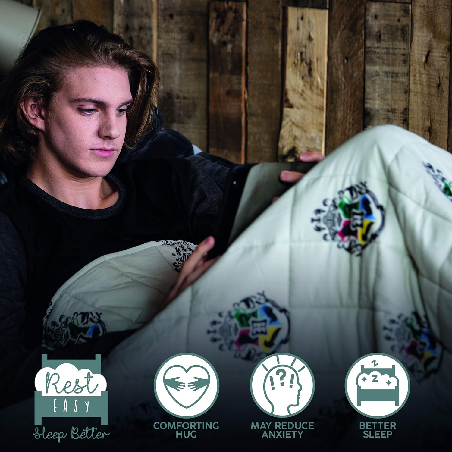 Rest Easy Harry Potter Weighted Blanket For Children Heavy Blanket for Sleep, Stress Relief