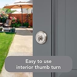 Baldwin Round, Single Cylinder Front Door Deadbolt