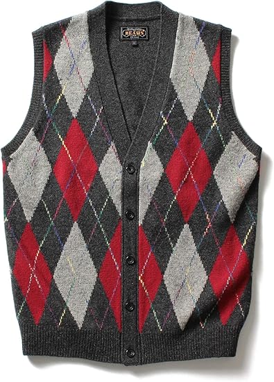 Amazon ビームス ニットベスト Plus アーガイル ベスト メンズ ベスト 通販