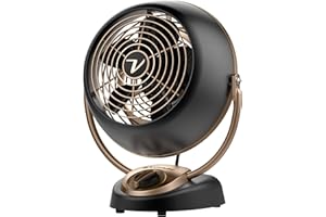 Vornado VFAN™ Petite Alchemy Vintage Fan Small Retro Air Circulator for Cooling & Decor 3 Speeds, Adjustable Tilt Gunmetal