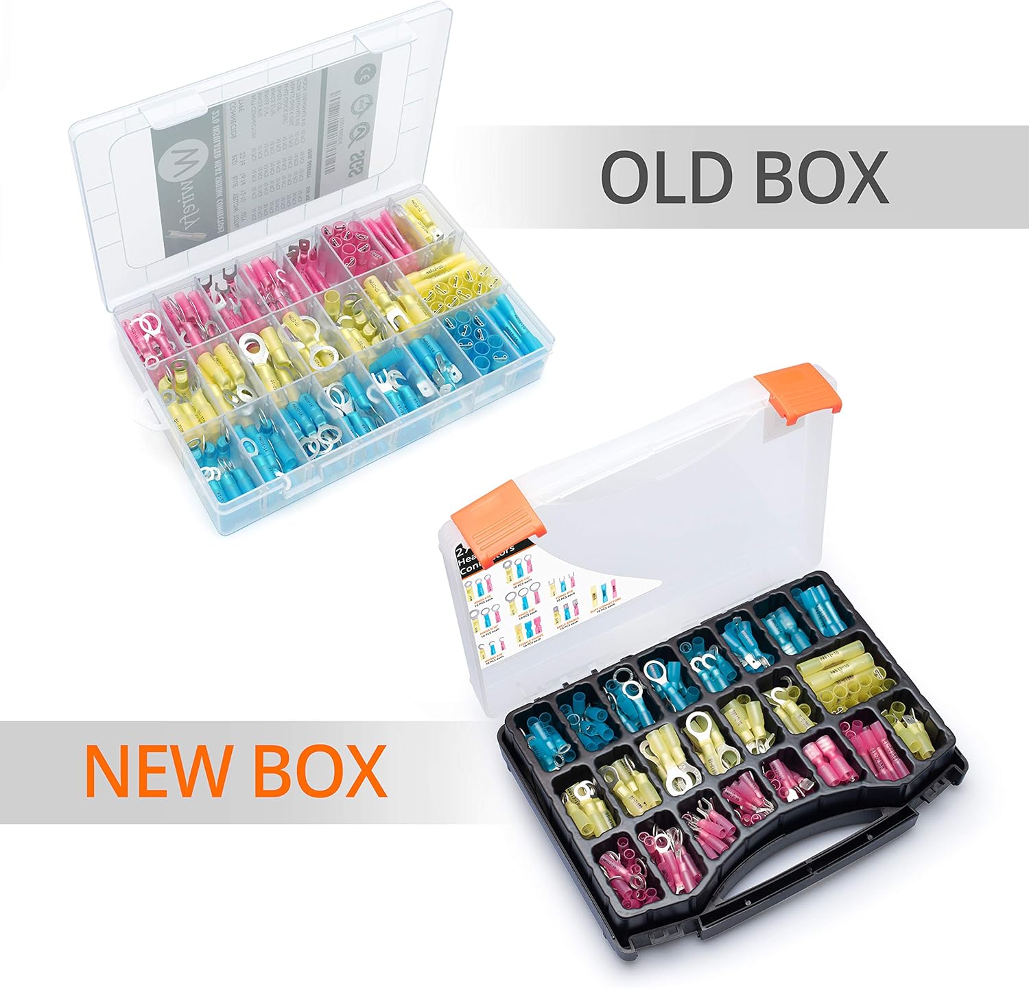 270 PCS Heat Shrink Wire Connector Kit Electrical Insulated Crimp Marine Automotive Terminals Set: Home Improvement