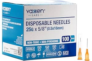 Vaxxen Labs Disposable 25G x 5/8" Luer Lock (Box of 100)