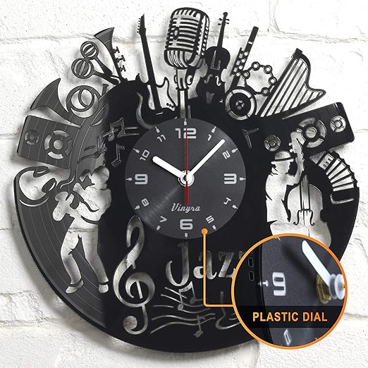 Amazon Com Jazz Music Clock Music Vinyl Wall Clock Music Jazz